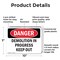 Signmission Demolition In Progress Keep Out Danger Sign, Plastic, 10in W x 7in L, 2PK OS-2PACK-DS-P-710-L-1835 - alternate 7